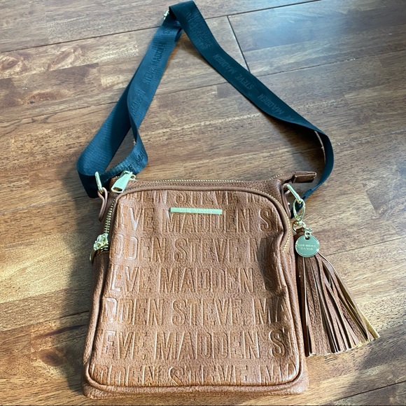 Steve Madden Cognac Logo Crossbody Bag - Picture 4 of 11